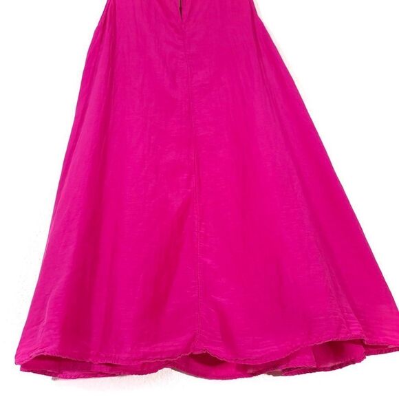 VELVET by Graham & Spencer Esther Silk Voile Tank Babydoll Dress Fuchsia Pink - Picture 12 of 13